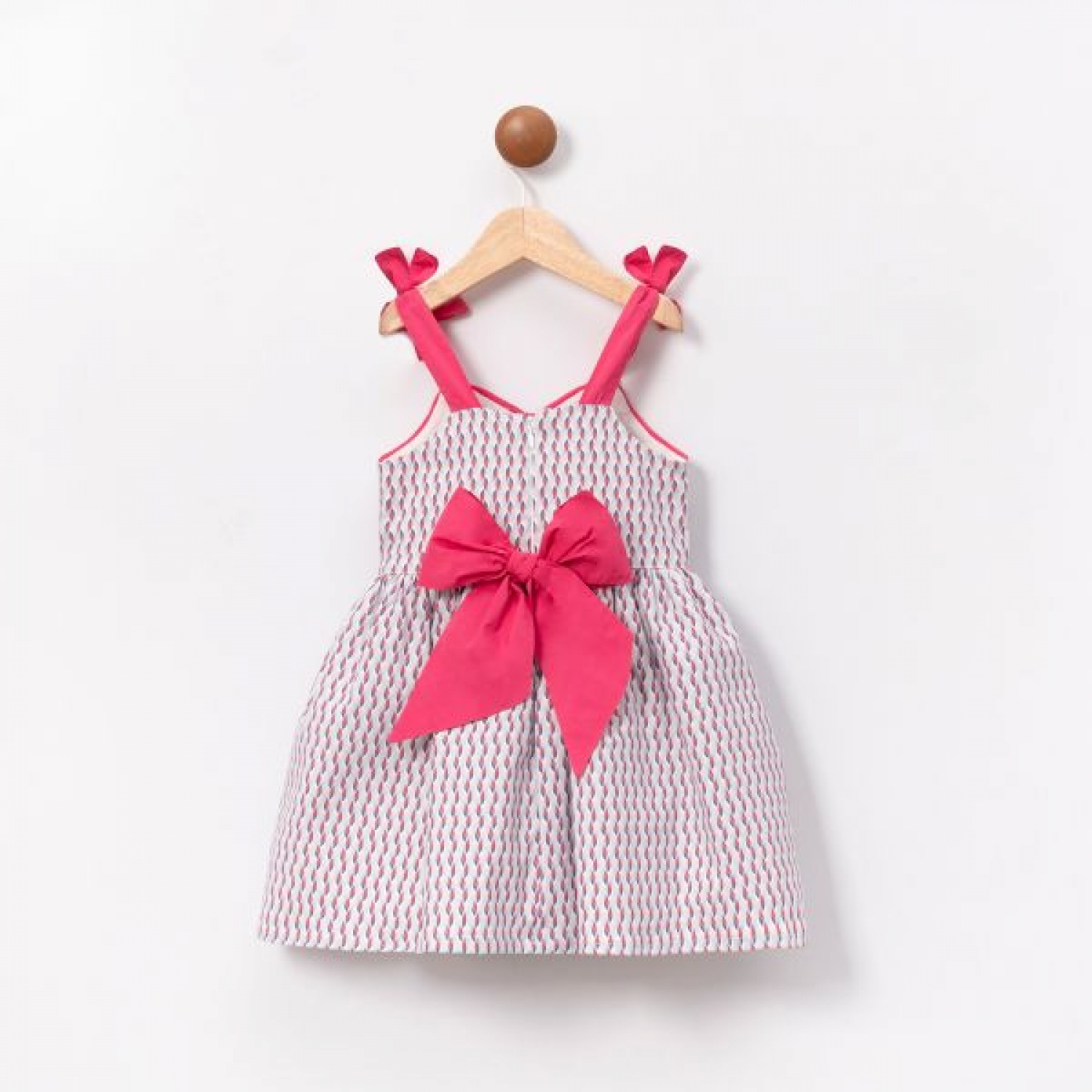 Kurdele Askılı Premium Desen Elbise - Görsel 3