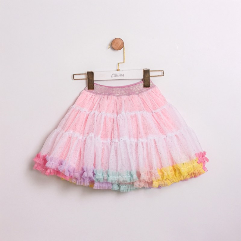 Simli Aksesuarlı Tütü Etek