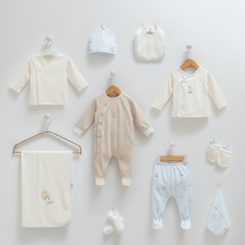 Araba Desenli 10lu Yenidoğan Set