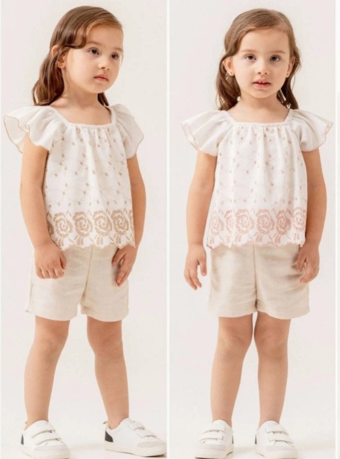 Ekru Fistolu Keten Takım - Görsel 4