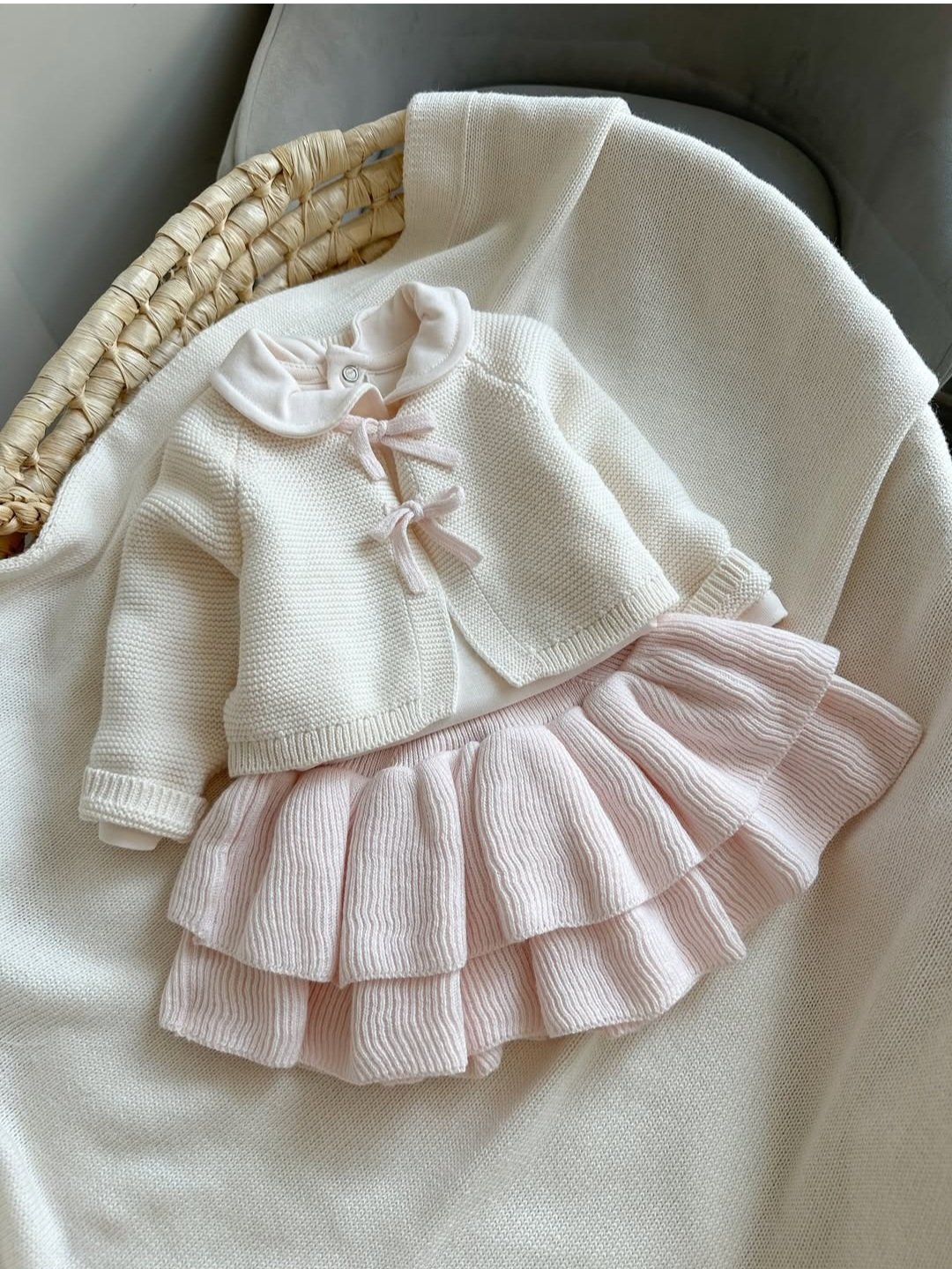 Bebek Hediyesi Etekli Triko Set - Görsel 3