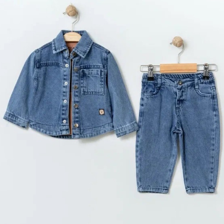 Kız/Erkek 3lü Kot Takım