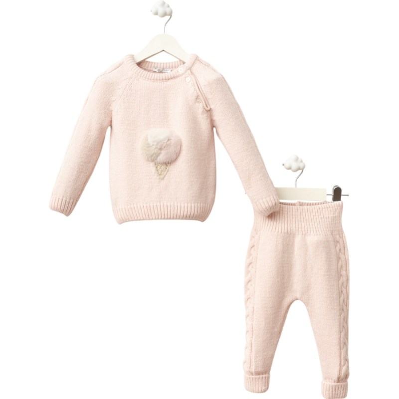 Ponpon Dondurma Figürlü Örme Takım