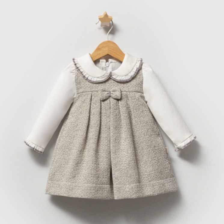 Simli Şanel Bebe Yaka Elbise