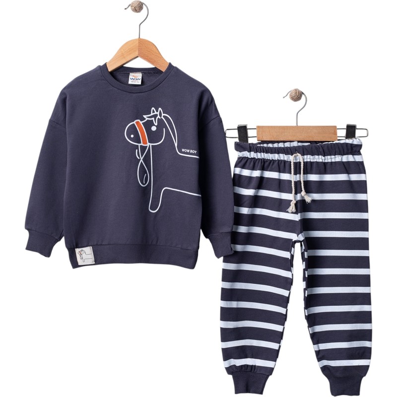 At Baskılı Lacivert Takım