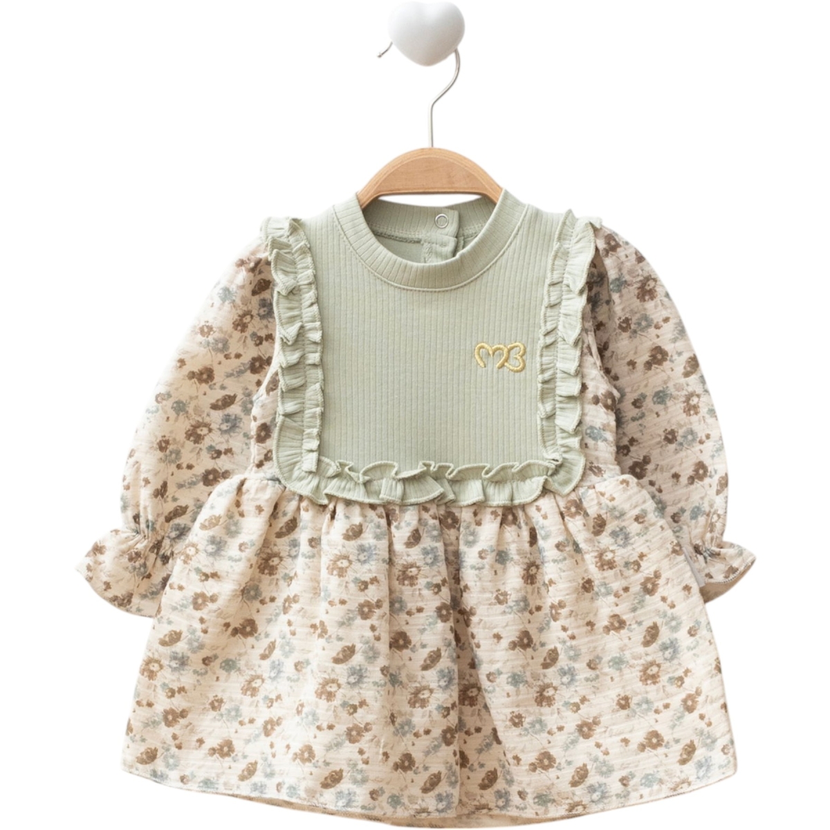 Süveter Detay Çıtır Çiçek Müslin Elbise (2 Farklı Renk Seçeneği Mevcut) - Görsel 2